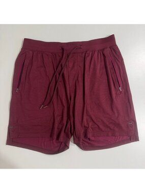 Lululemon License to Train Lined Short *Engineered L Magenta Purple Red Merlot